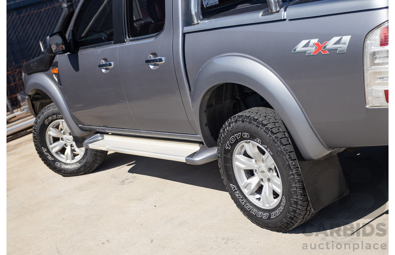 6/2010 Ford Ranger XLT (4x4) PK Dual Cab P/Up Titanium Grey Turbo Diesel 3.0L