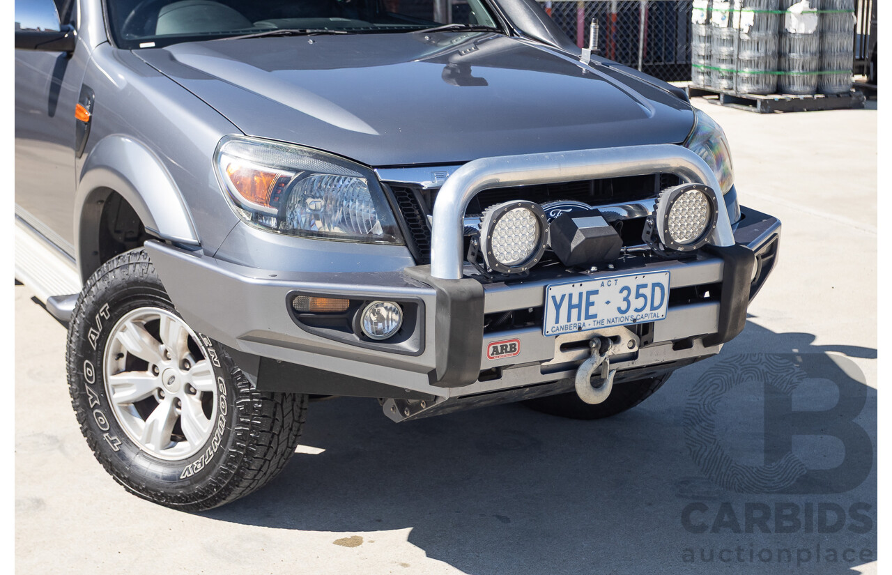6/2010 Ford Ranger XLT (4x4) PK Dual Cab P/Up Titanium Grey Turbo Diesel 3.0L