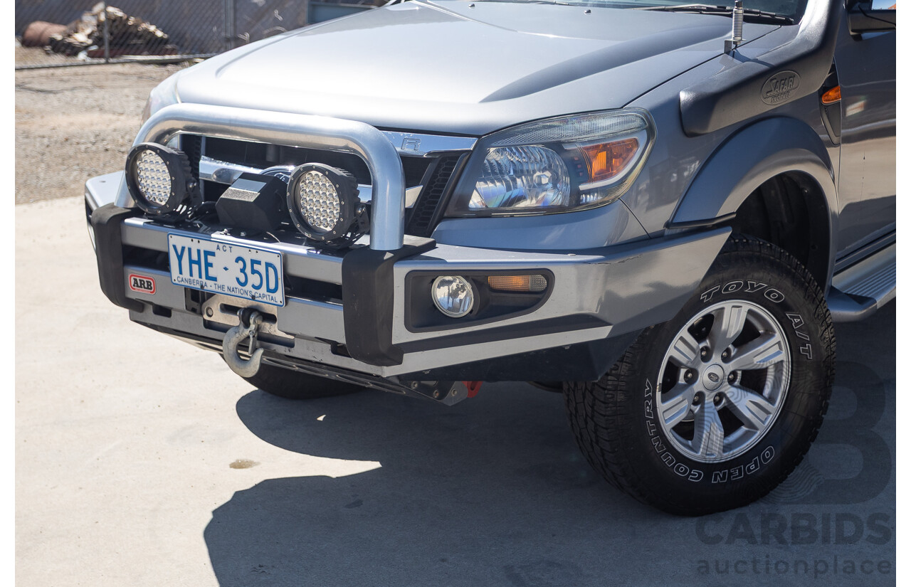 6/2010 Ford Ranger XLT (4x4) PK Dual Cab P/Up Titanium Grey Turbo Diesel 3.0L