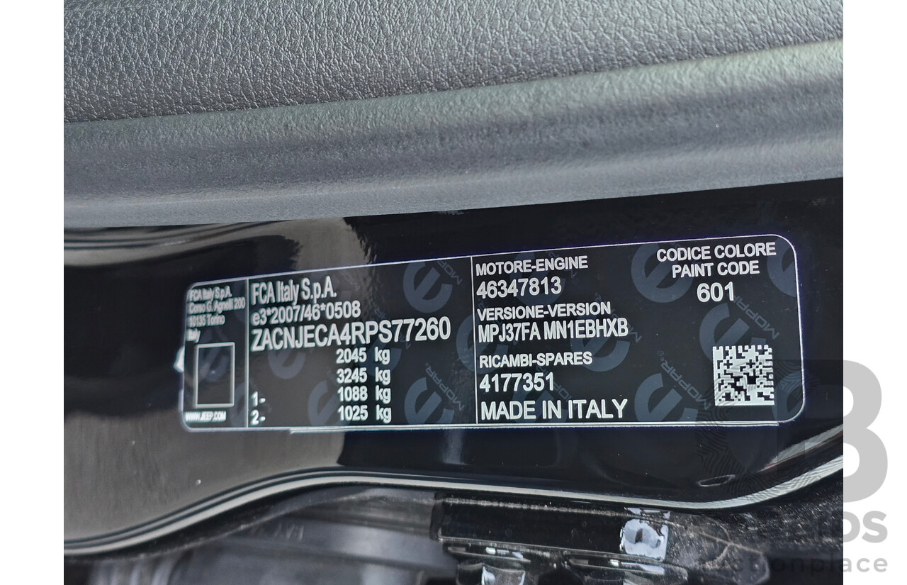 02/2024 Jeep Compass Limited e-Hybrid MY24 MV 4d Wagon Solid Black Turbo 1.5L - 15kw Hybrid