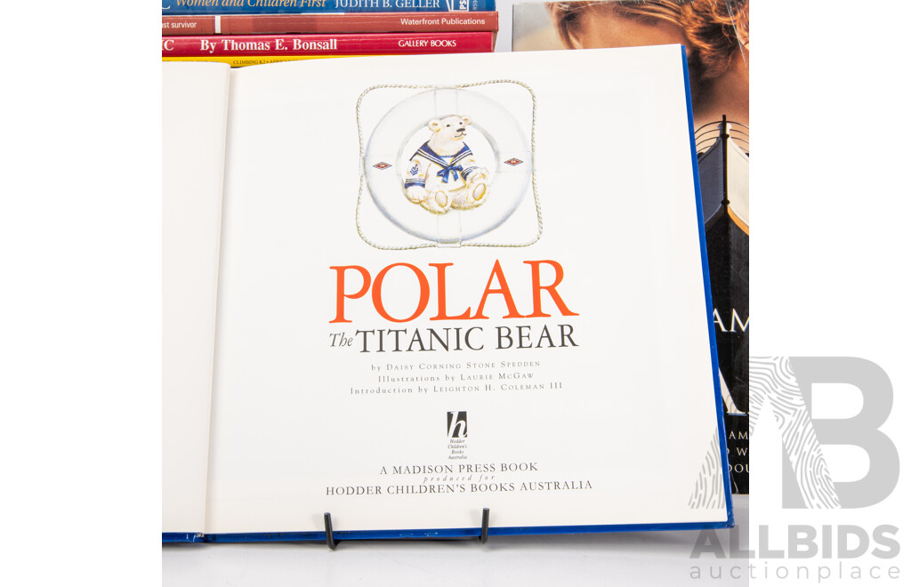 Collection Books Regarding the Titanic, Mostly Hardcovers, Including K Marshalls Art of the Titanic and More