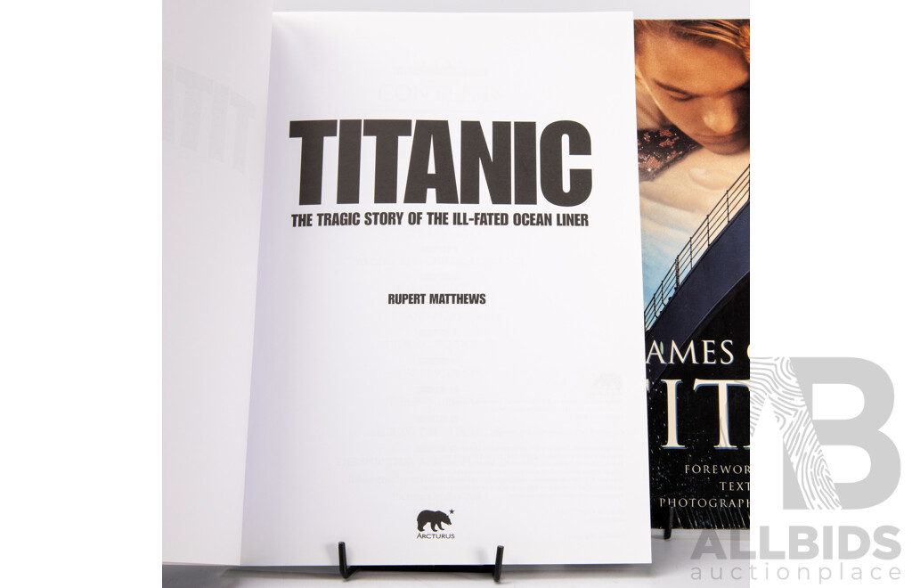 Collection Books Regarding the Titanic, Mostly Hardcovers, Including K Marshalls Art of the Titanic and More