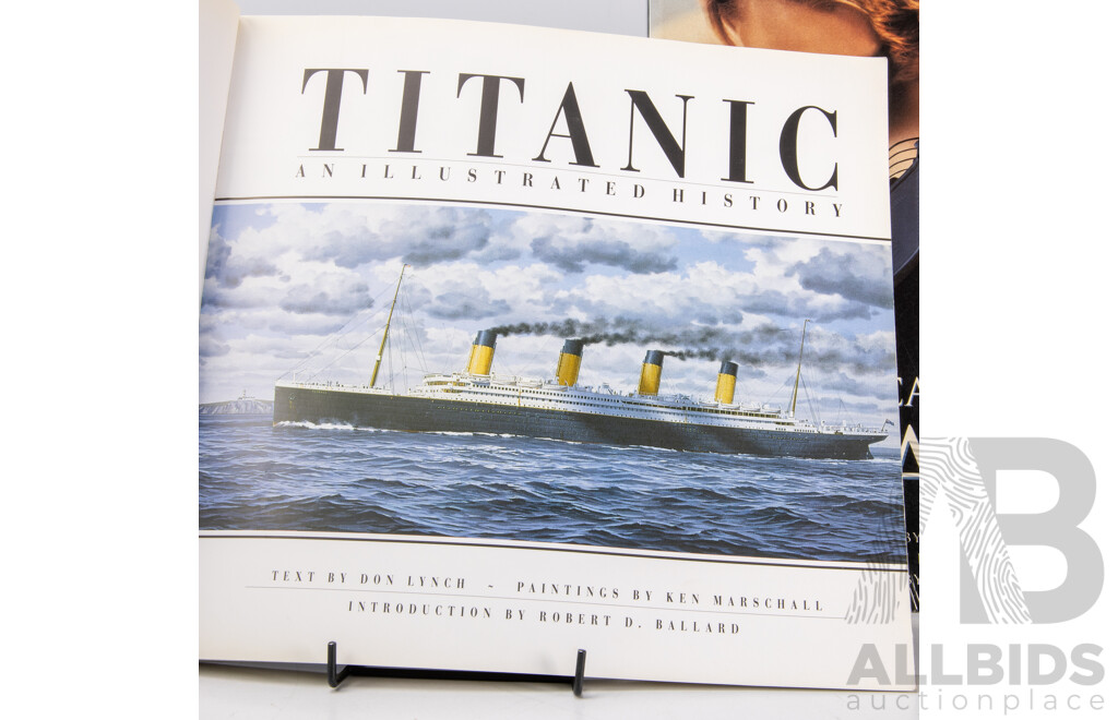 Collection Books Regarding the Titanic, Mostly Hardcovers, Including K Marshalls Art of the Titanic and More