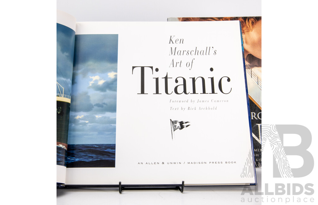 Collection Books Regarding the Titanic, Mostly Hardcovers, Including K Marshalls Art of the Titanic and More