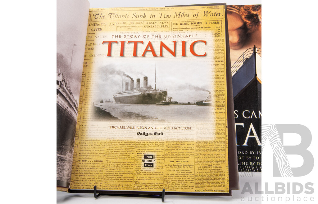 Collection Books Regarding the Titanic, Mostly Hardcovers, Including K Marshalls Art of the Titanic and More