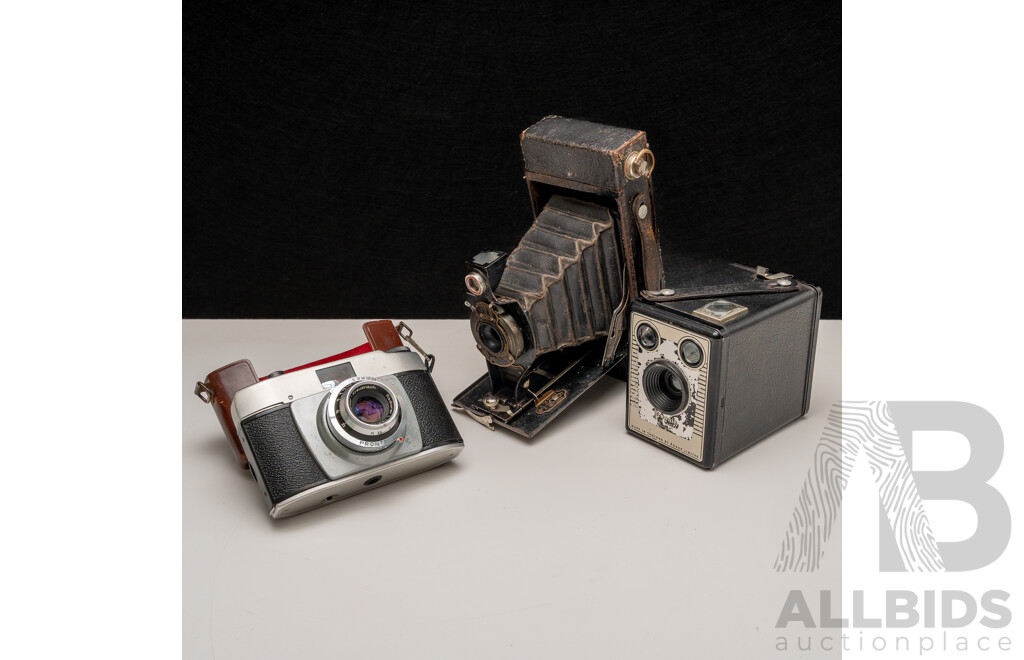 Early Vintage Kodak and Rangefinder Camera Collection