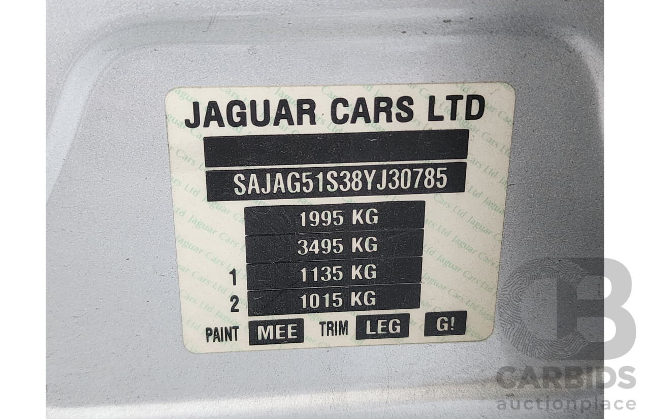 10/2007 Jaguar X Type 2.1 V6 LE MY08 4d Sedan Silver 2.1L