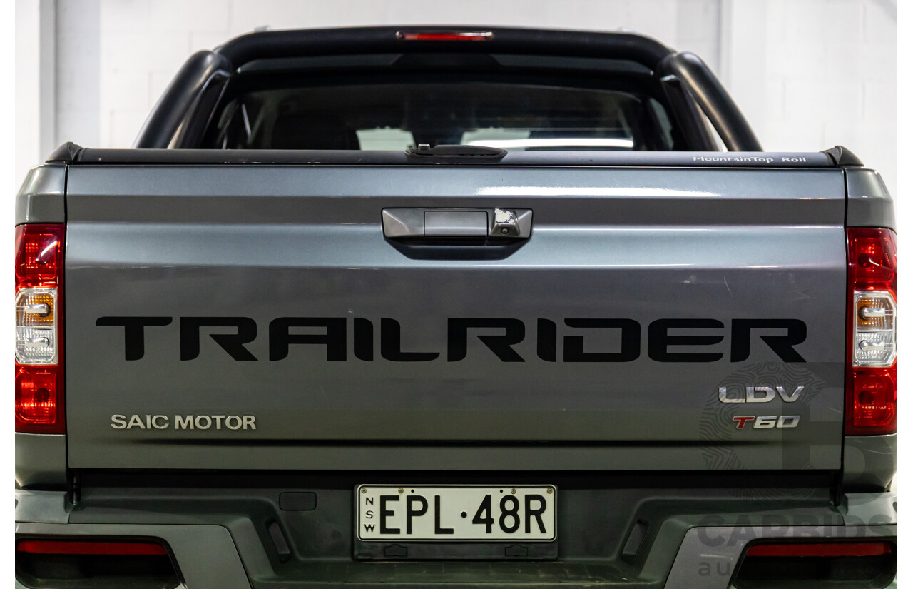 07/2019 LDV T60 Trailrider (4x4) SK8C Double Cab Utility Lava Grey Metallic Turbo Diesel 2.8L