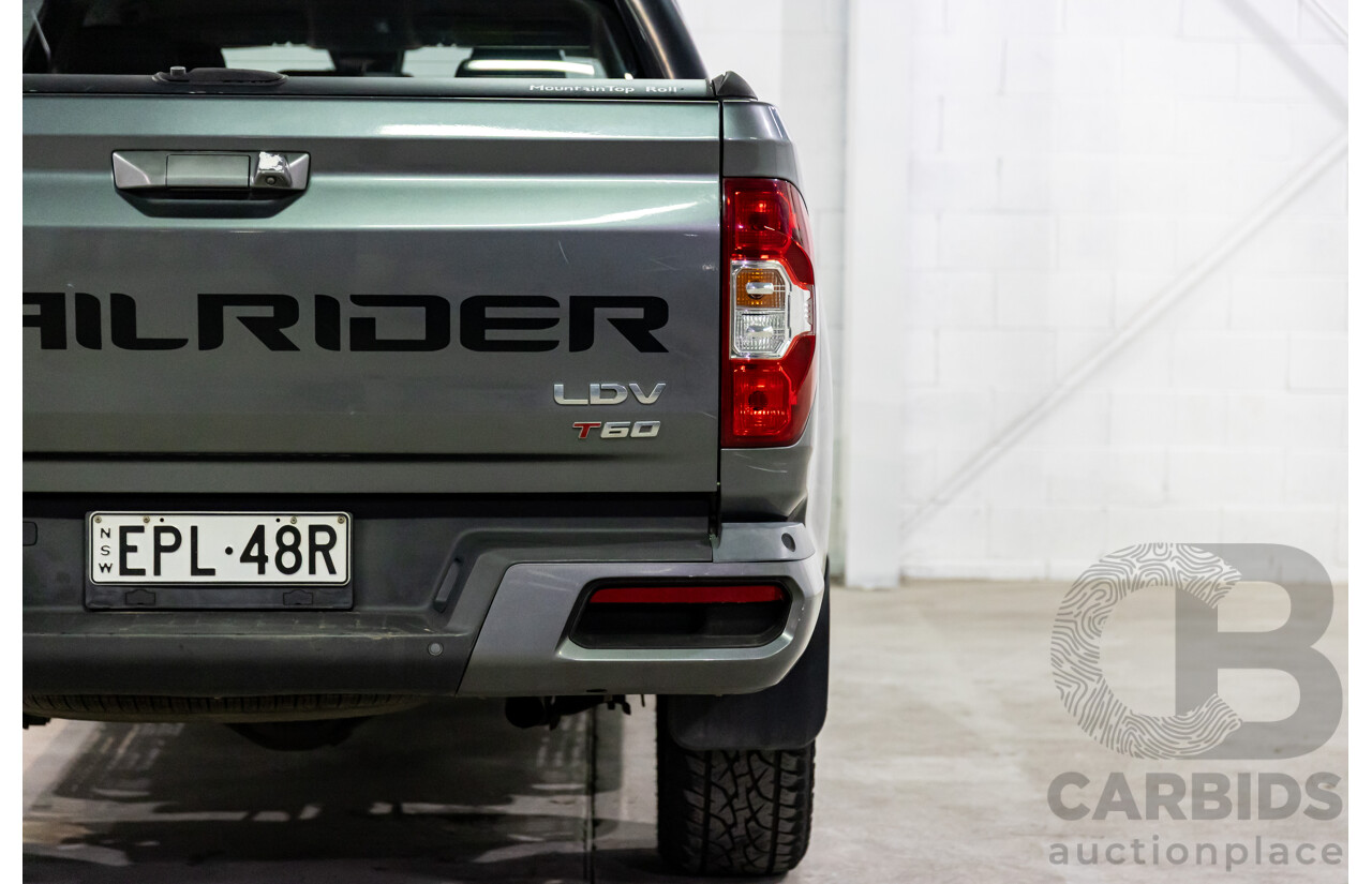 07/2019 LDV T60 Trailrider (4x4) SK8C Double Cab Utility Lava Grey Metallic Turbo Diesel 2.8L