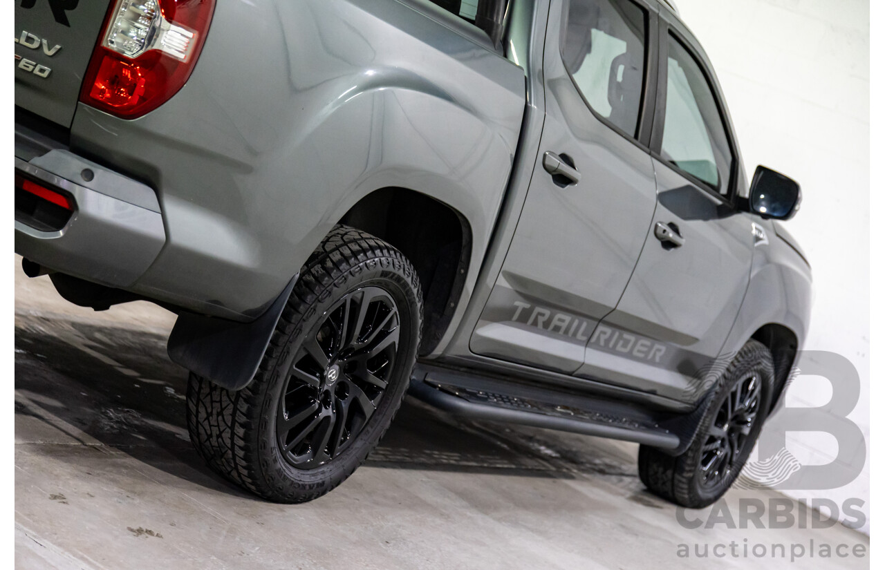 07/2019 LDV T60 Trailrider (4x4) SK8C Double Cab Utility Lava Grey Metallic Turbo Diesel 2.8L