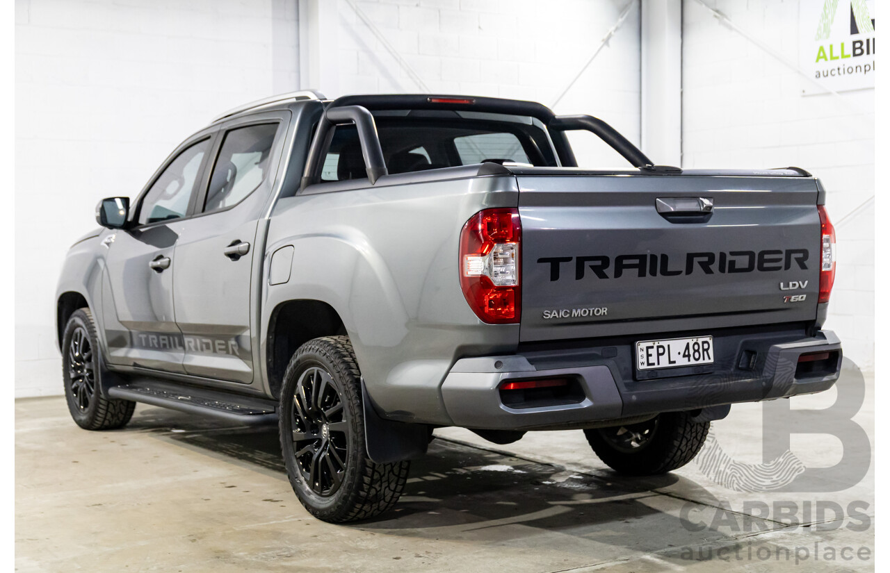 07/2019 LDV T60 Trailrider (4x4) SK8C Double Cab Utility Lava Grey Metallic Turbo Diesel 2.8L