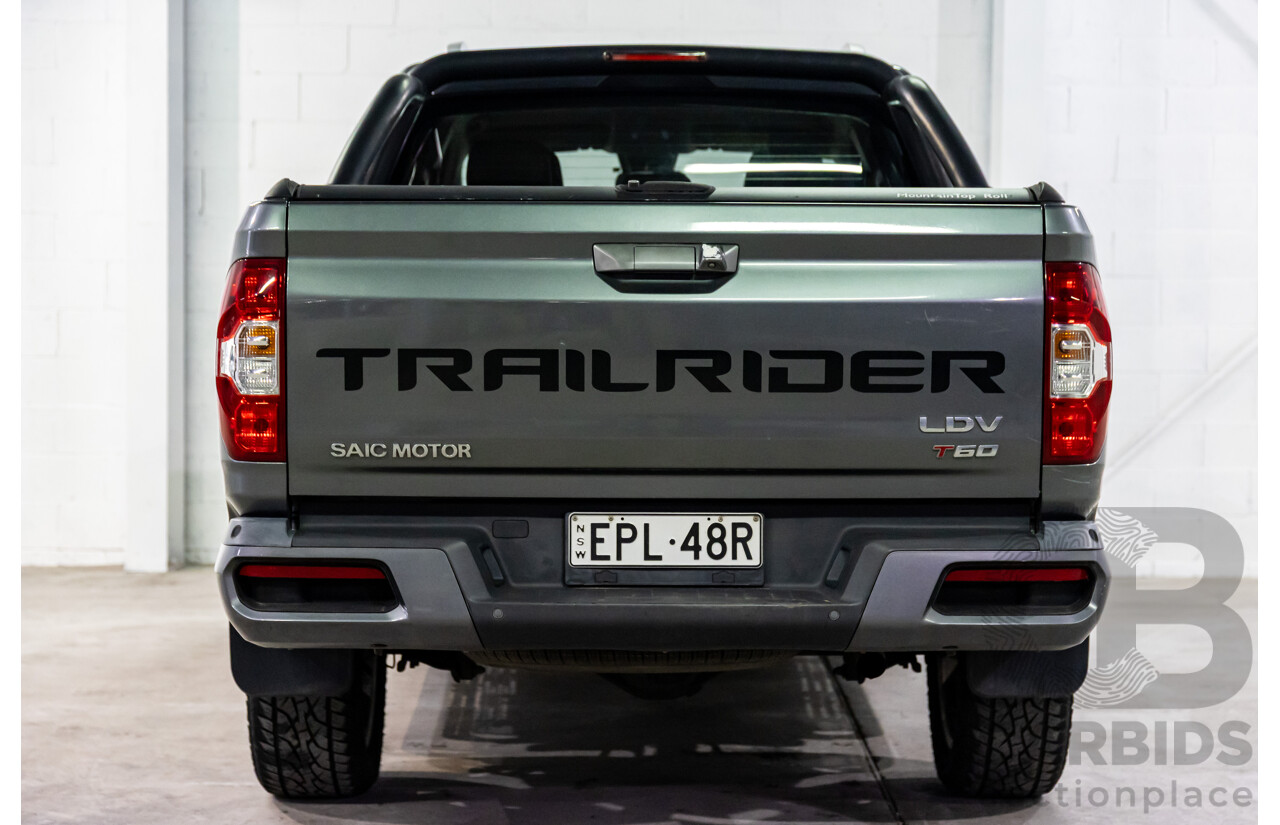 07/2019 LDV T60 Trailrider (4x4) SK8C Double Cab Utility Lava Grey Metallic Turbo Diesel 2.8L