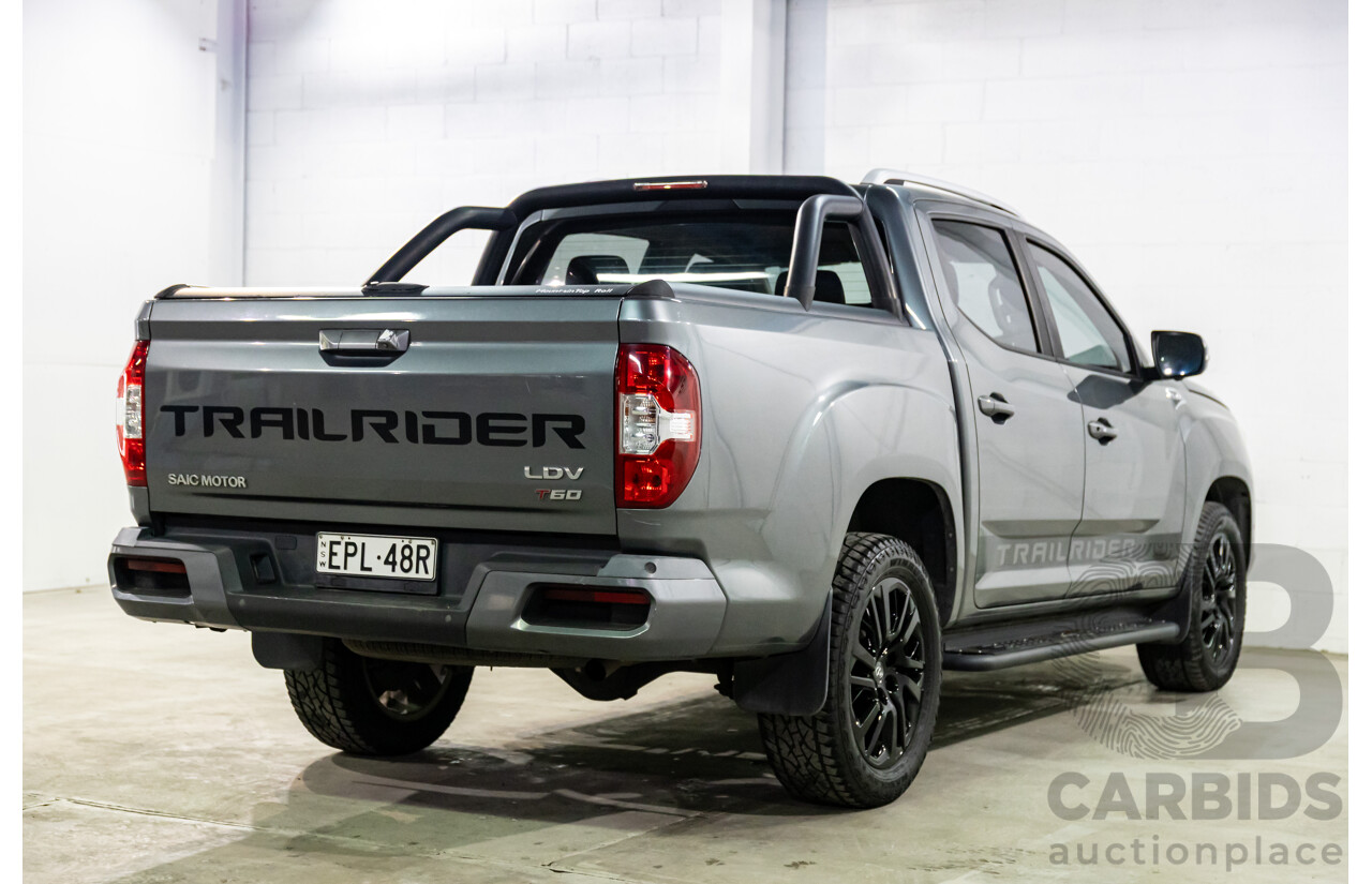 07/2019 LDV T60 Trailrider (4x4) SK8C Double Cab Utility Lava Grey Metallic Turbo Diesel 2.8L