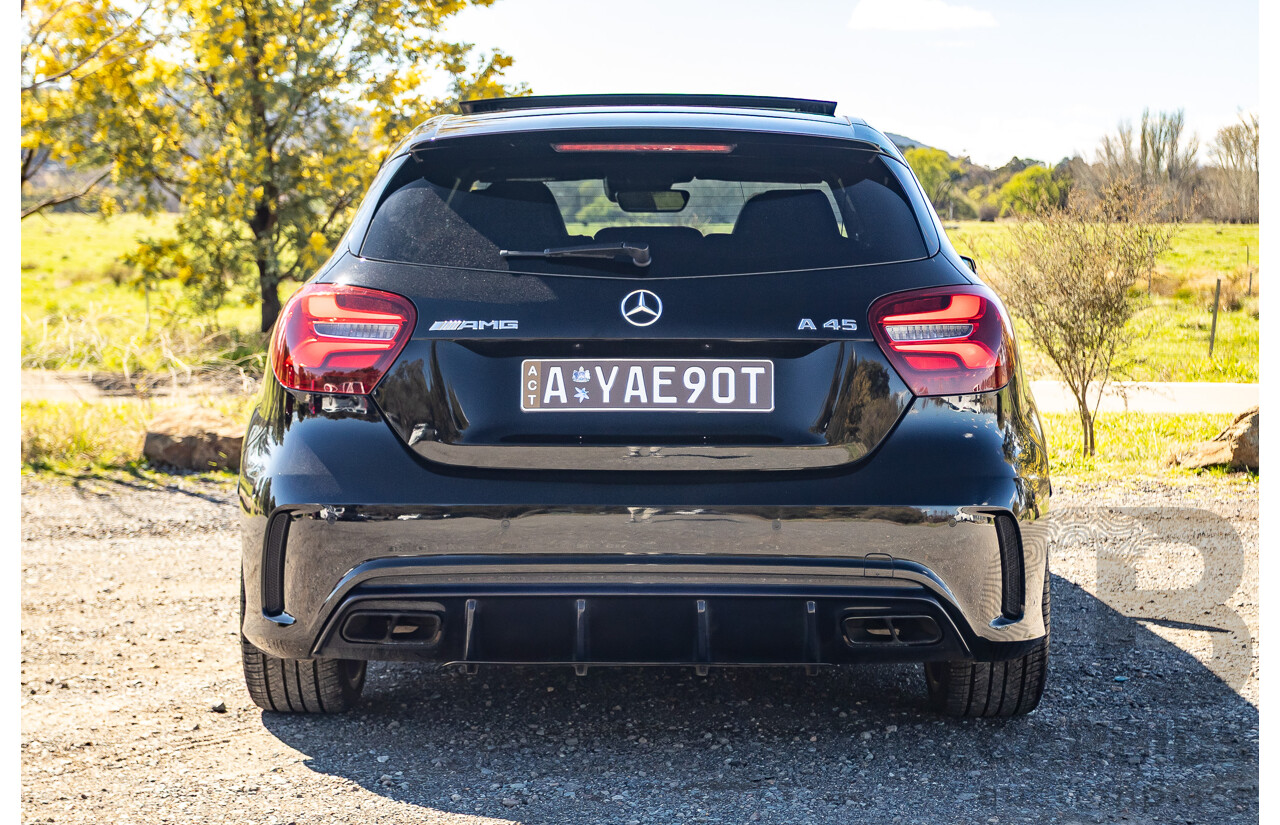 01/2018 Mercedes-Amg A45 4MATIC (AWD) 176 MY18 5D Hatchback Cosmos Black Metallic Turbo 2.0L