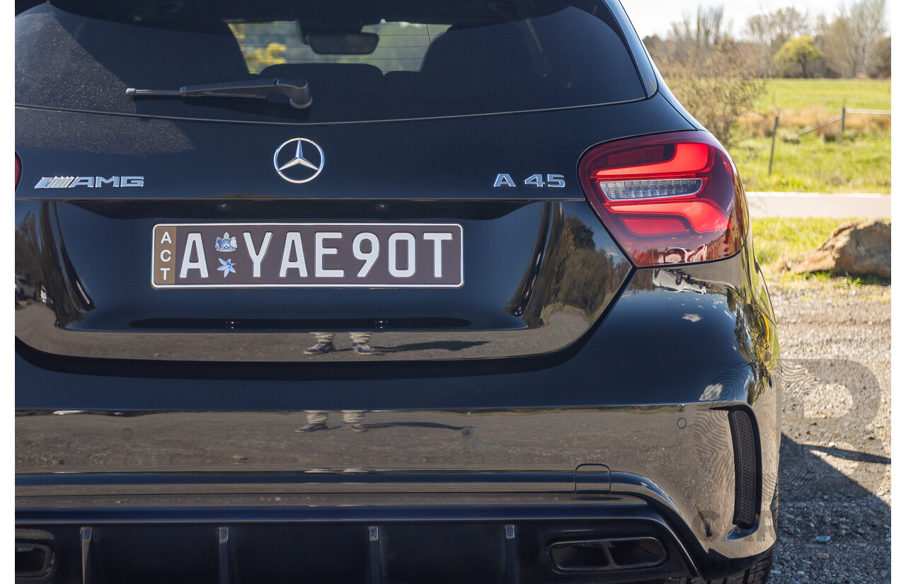 01/2018 Mercedes-Amg A45 4MATIC (AWD) 176 MY18 5D Hatchback Cosmos Black Metallic Turbo 2.0L