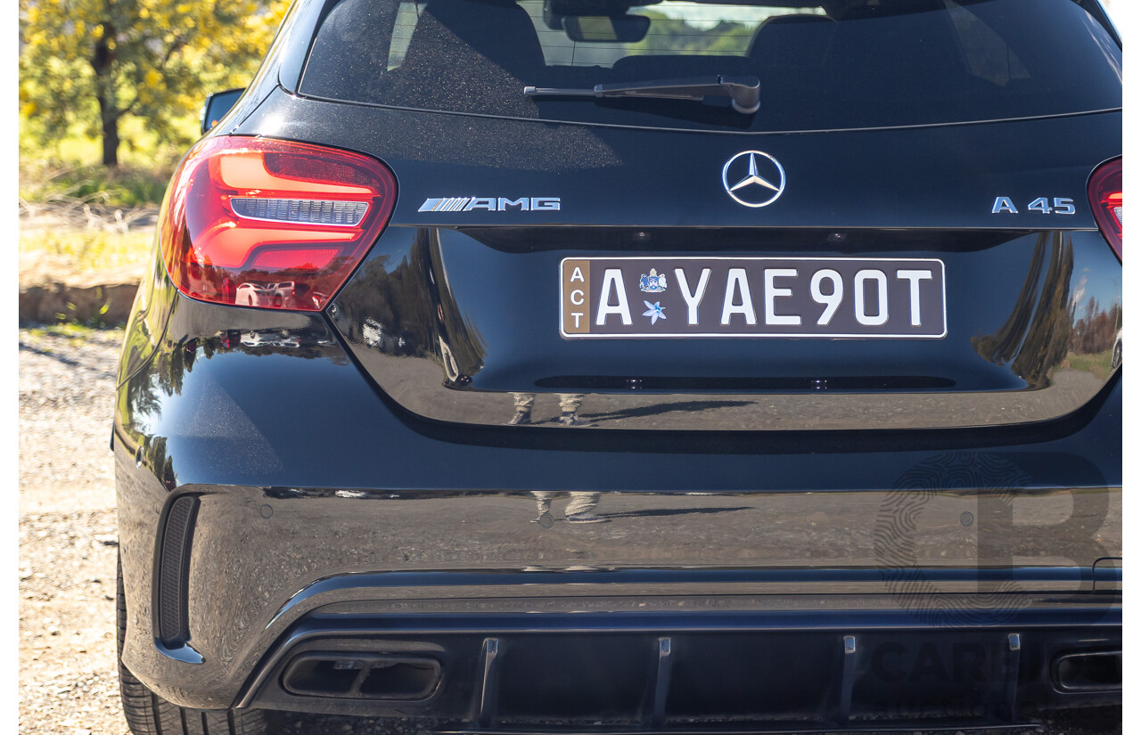 01/2018 Mercedes-Amg A45 4MATIC (AWD) 176 MY18 5D Hatchback Cosmos Black Metallic Turbo 2.0L