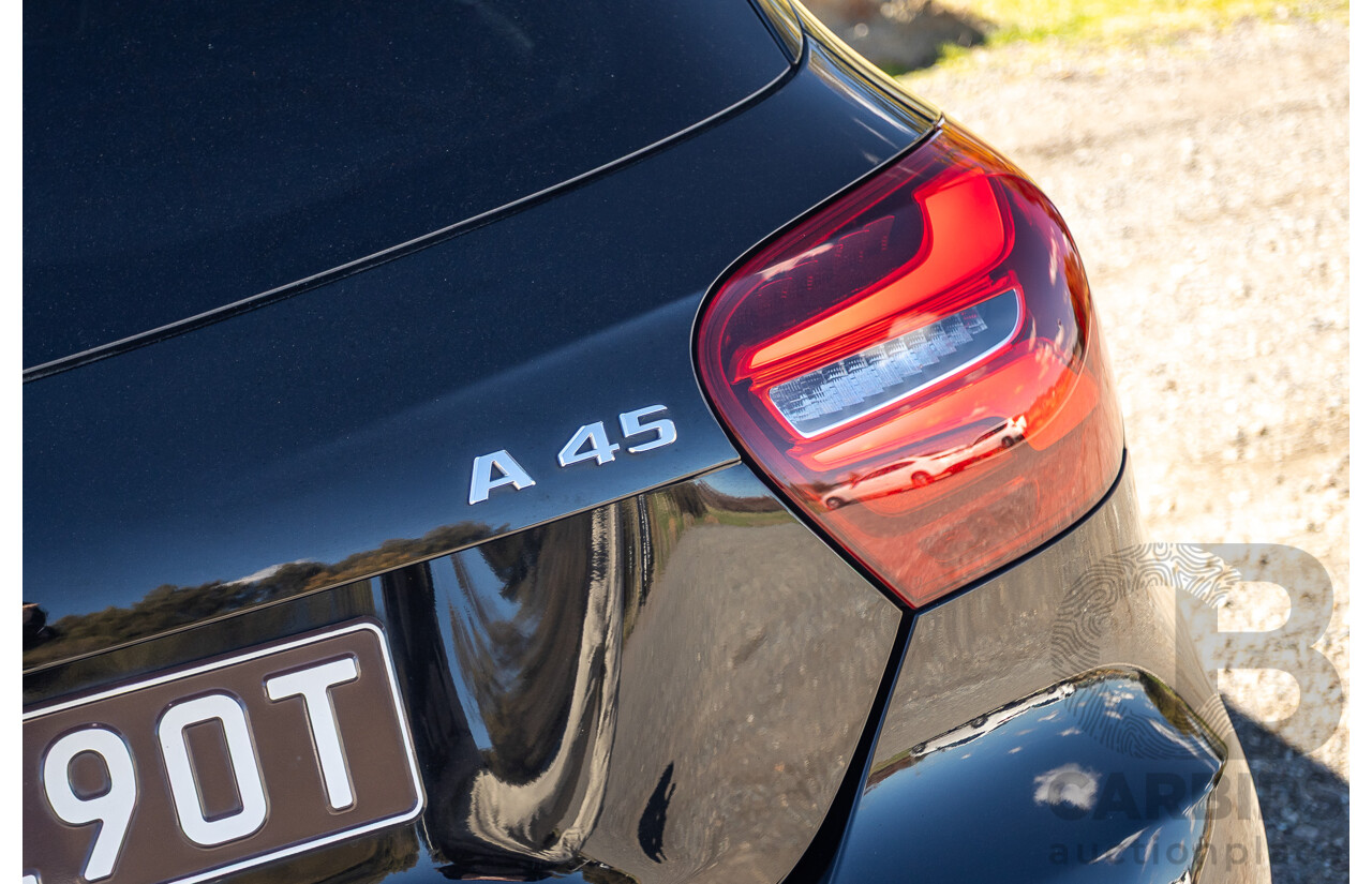 01/2018 Mercedes-Amg A45 4MATIC (AWD) 176 MY18 5D Hatchback Cosmos Black Metallic Turbo 2.0L
