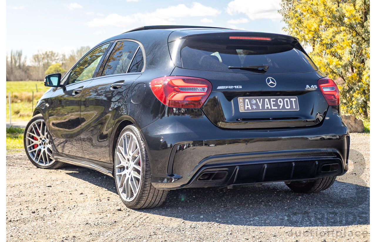 01/2018 Mercedes-Amg A45 4MATIC (AWD) 176 MY18 5D Hatchback Cosmos Black Metallic Turbo 2.0L