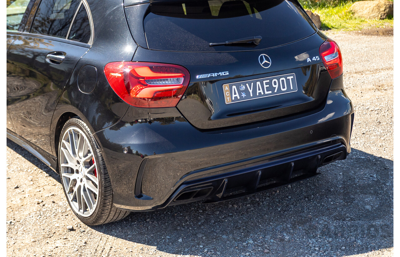 01/2018 Mercedes-Amg A45 4MATIC (AWD) 176 MY18 5D Hatchback Cosmos Black Metallic Turbo 2.0L
