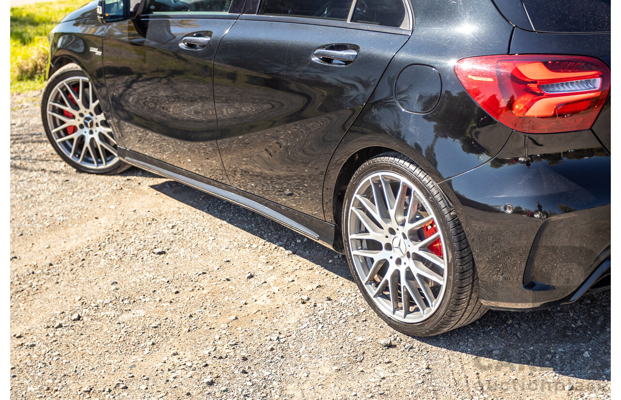 01/2018 Mercedes-Amg A45 4MATIC (AWD) 176 MY18 5D Hatchback Cosmos Black Metallic Turbo 2.0L