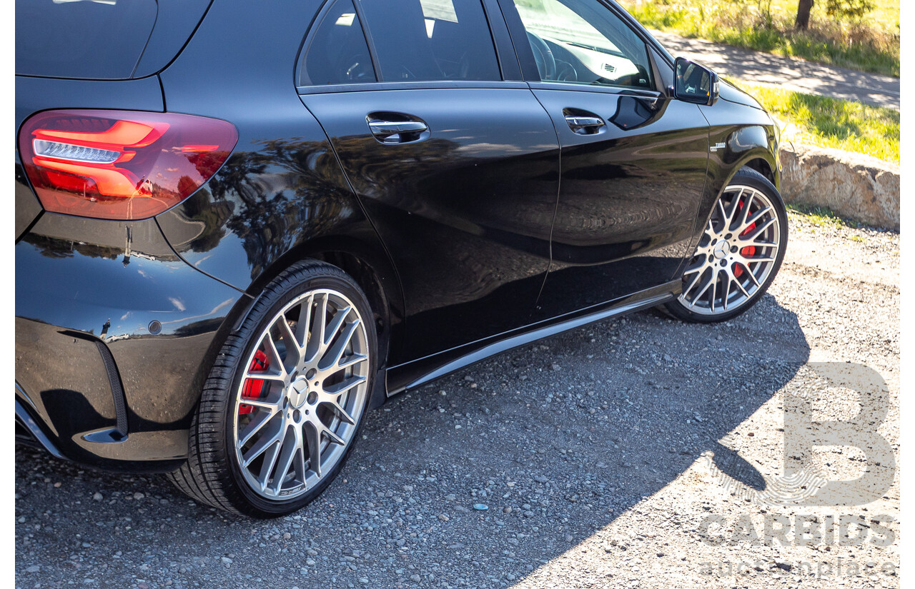 01/2018 Mercedes-Amg A45 4MATIC (AWD) 176 MY18 5D Hatchback Cosmos Black Metallic Turbo 2.0L