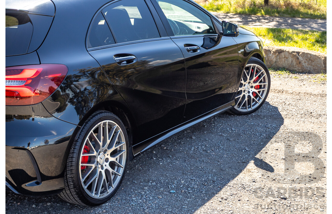 01/2018 Mercedes-Amg A45 4MATIC (AWD) 176 MY18 5D Hatchback Cosmos Black Metallic Turbo 2.0L