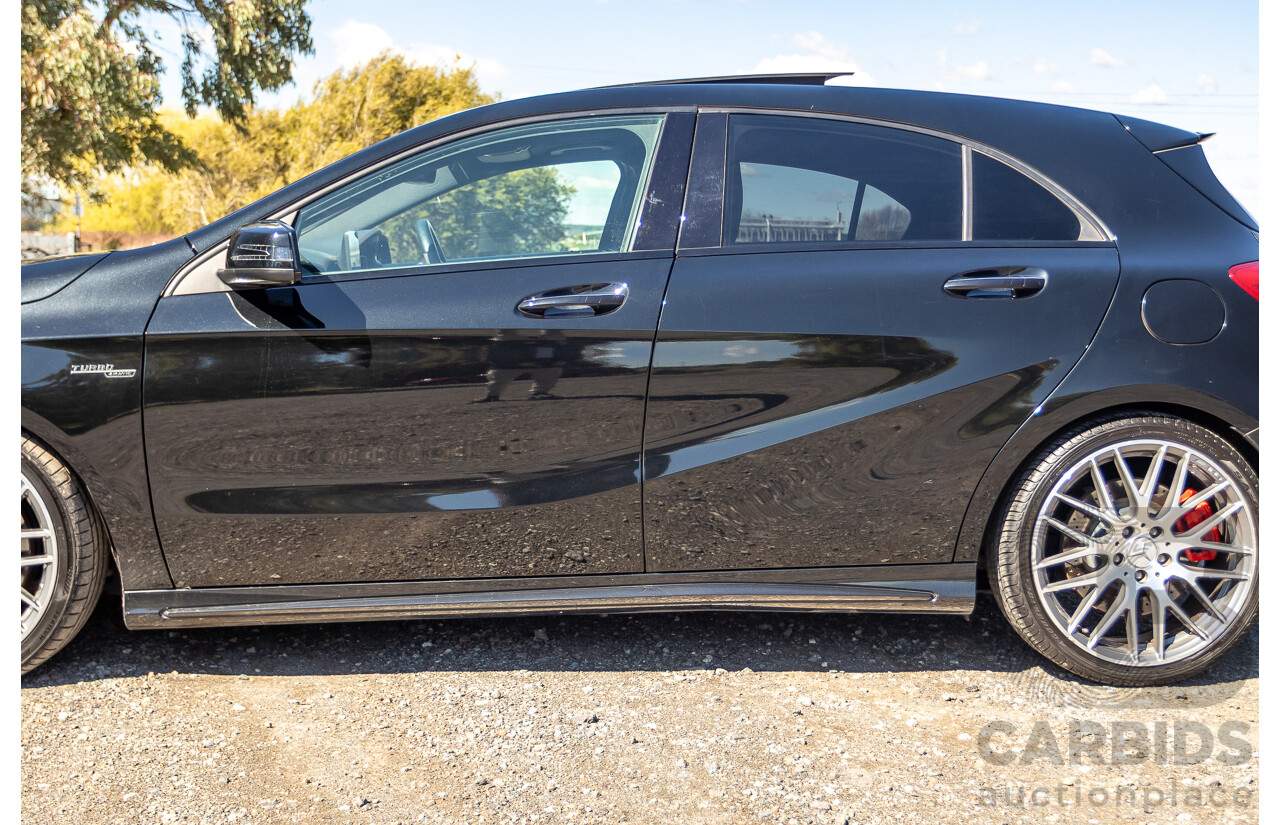 01/2018 Mercedes-Amg A45 4MATIC (AWD) 176 MY18 5D Hatchback Cosmos Black Metallic Turbo 2.0L