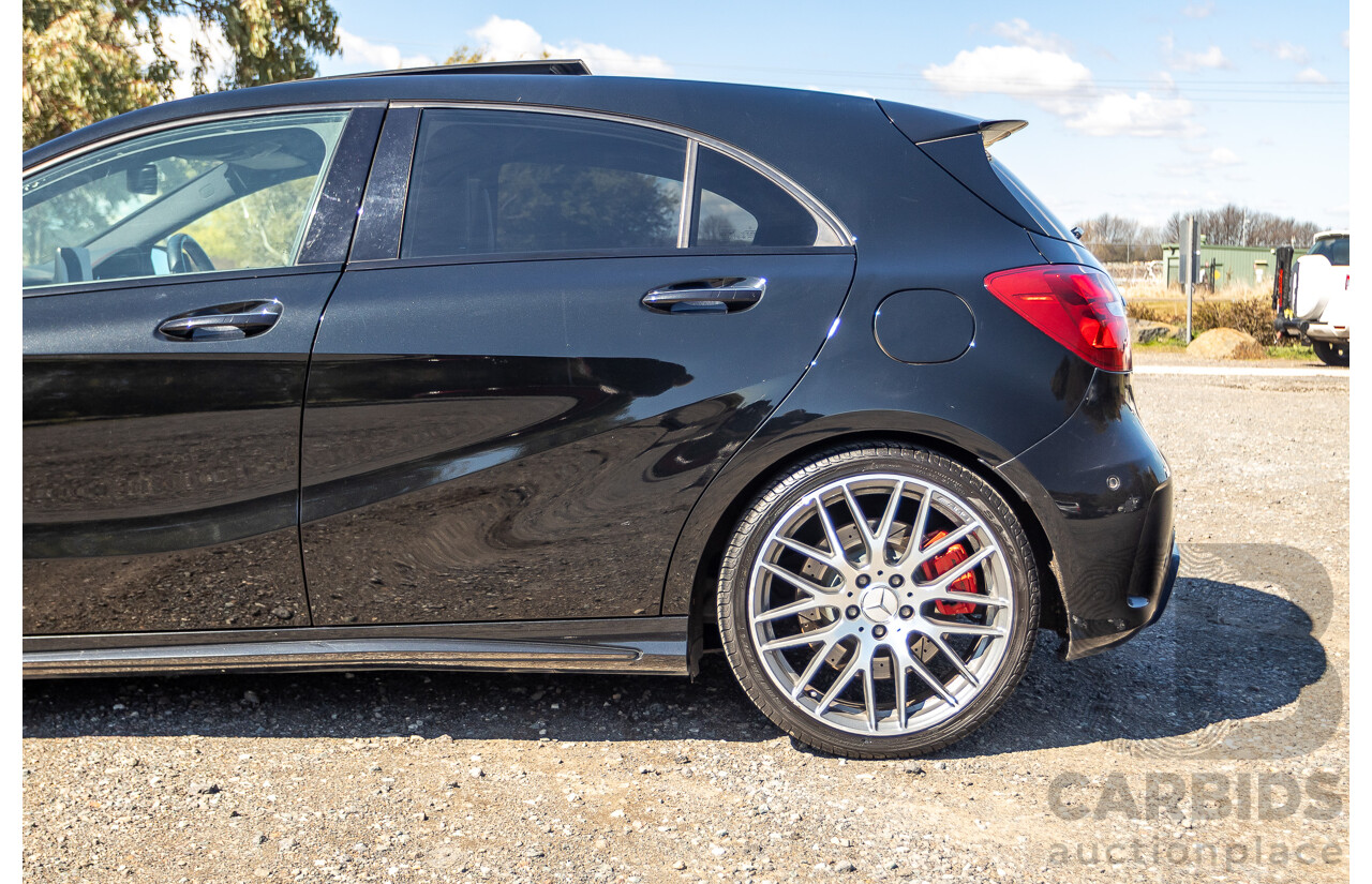01/2018 Mercedes-Amg A45 4MATIC (AWD) 176 MY18 5D Hatchback Cosmos Black Metallic Turbo 2.0L