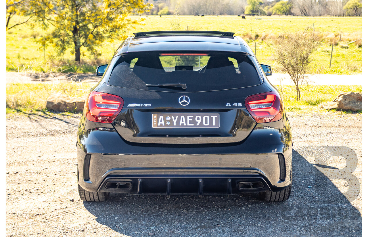 01/2018 Mercedes-Amg A45 4MATIC (AWD) 176 MY18 5D Hatchback Cosmos Black Metallic Turbo 2.0L