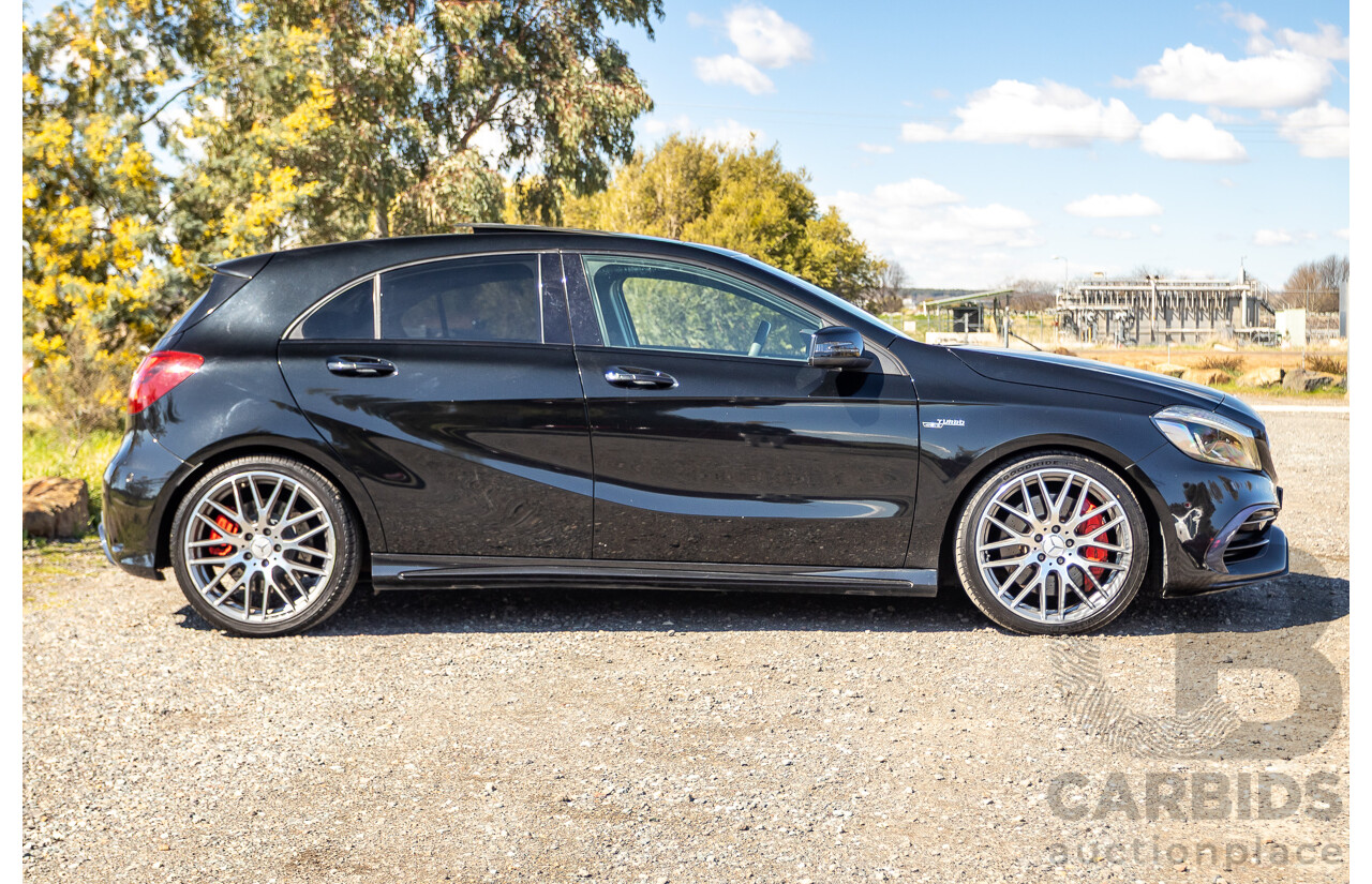 01/2018 Mercedes-Amg A45 4MATIC (AWD) 176 MY18 5D Hatchback Cosmos Black Metallic Turbo 2.0L