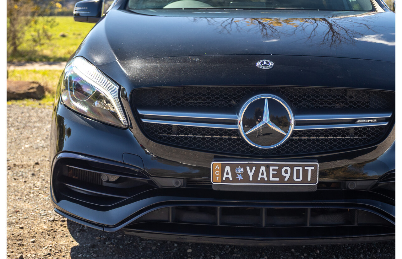 01/2018 Mercedes-Amg A45 4MATIC (AWD) 176 MY18 5D Hatchback Cosmos Black Metallic Turbo 2.0L