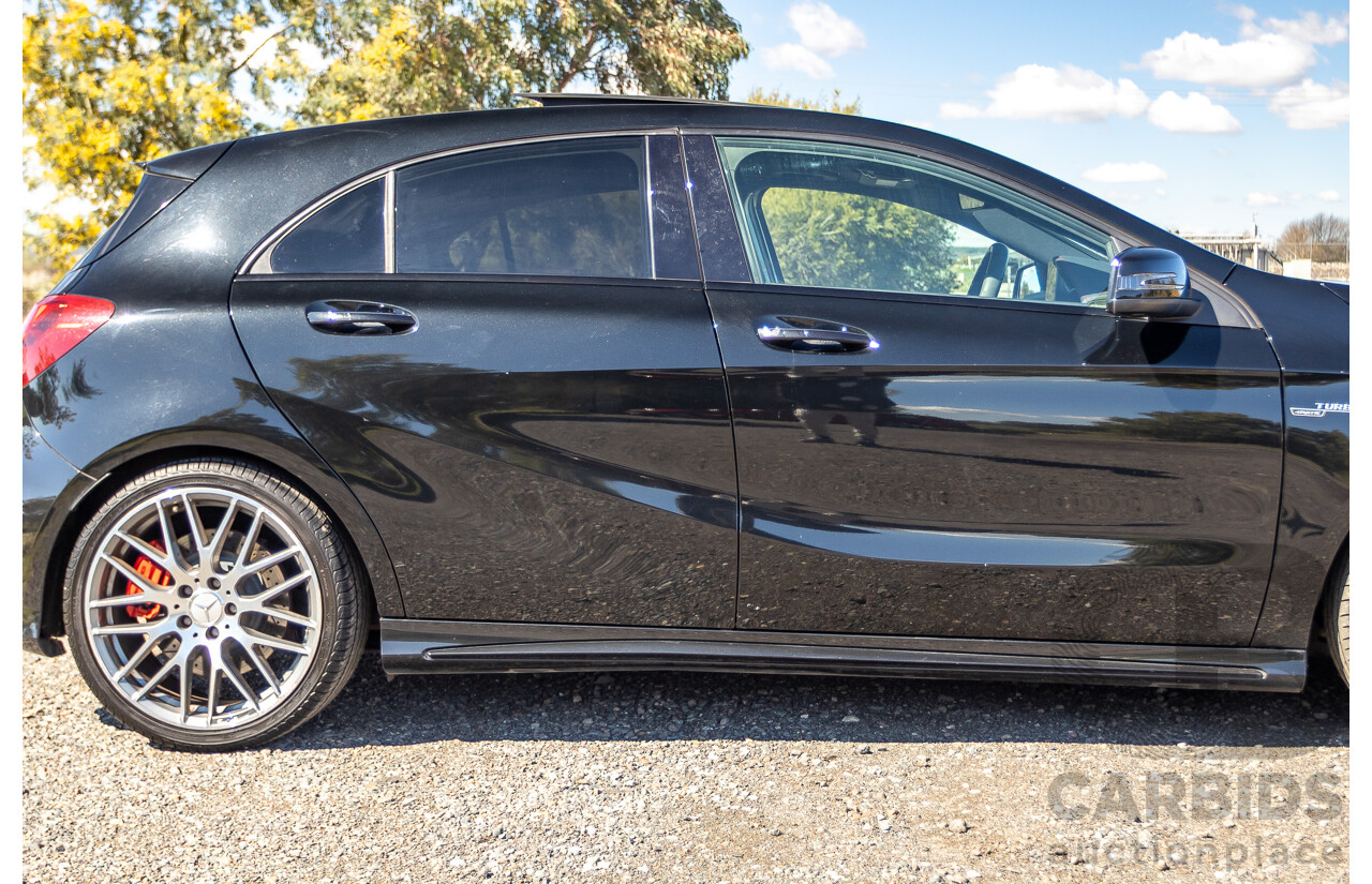 01/2018 Mercedes-Amg A45 4MATIC (AWD) 176 MY18 5D Hatchback Cosmos Black Metallic Turbo 2.0L