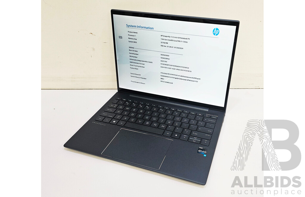 HP Dragonfly G4 Intel Core I7 13th Gen (1355U) 3.70GHz-5.00GHz 10-Core CPU 13.5-Inch Laptop W/ Power Supply