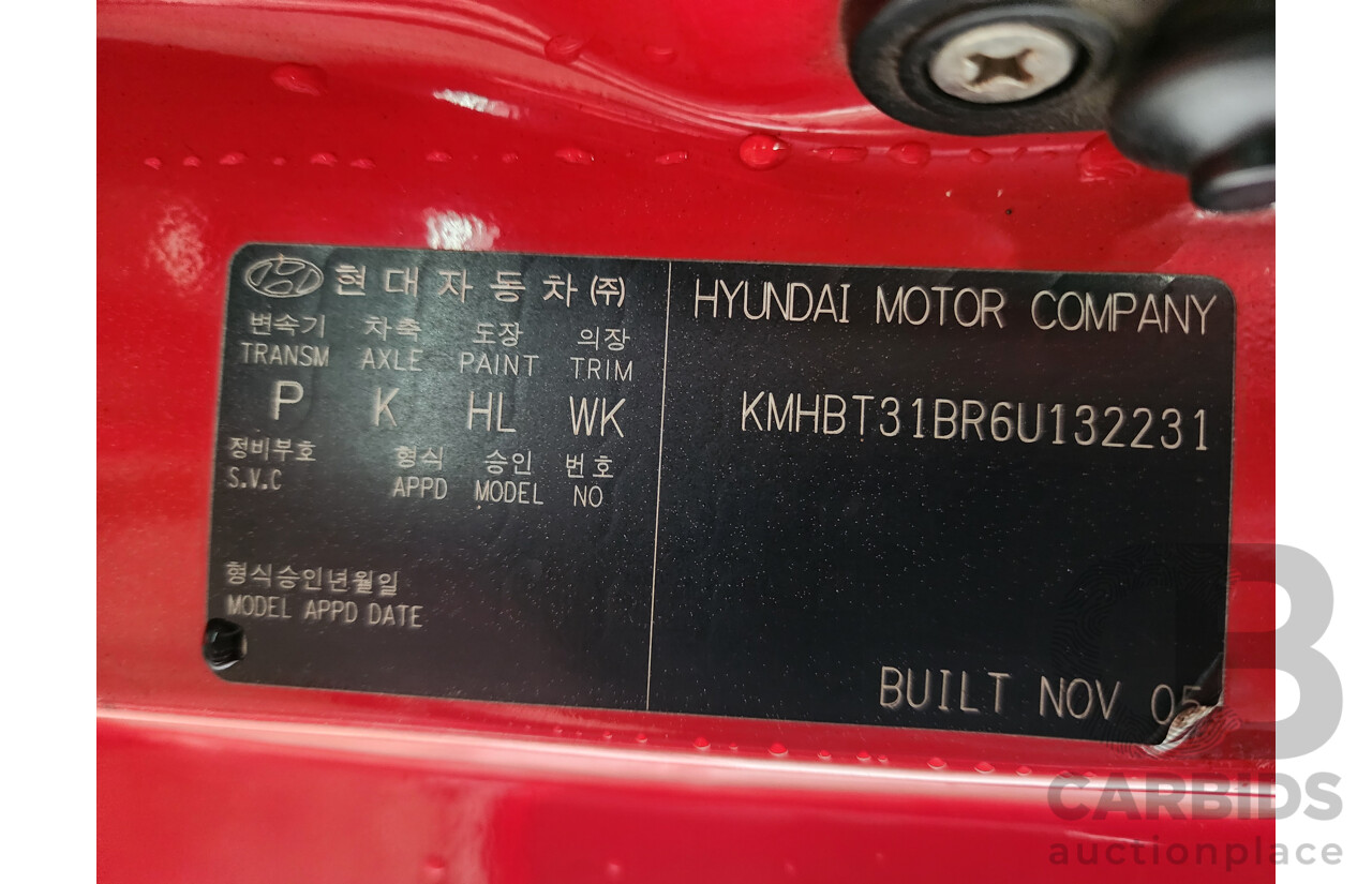 1/2006 Hyundai Getz 1.6 SXi TB UPGRADE 3d Hatchback Red 1.6L