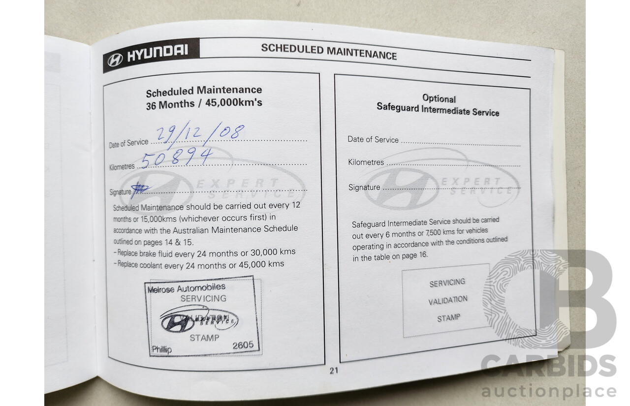 1/2006 Hyundai Getz 1.6 SXi TB UPGRADE 3d Hatchback Red 1.6L