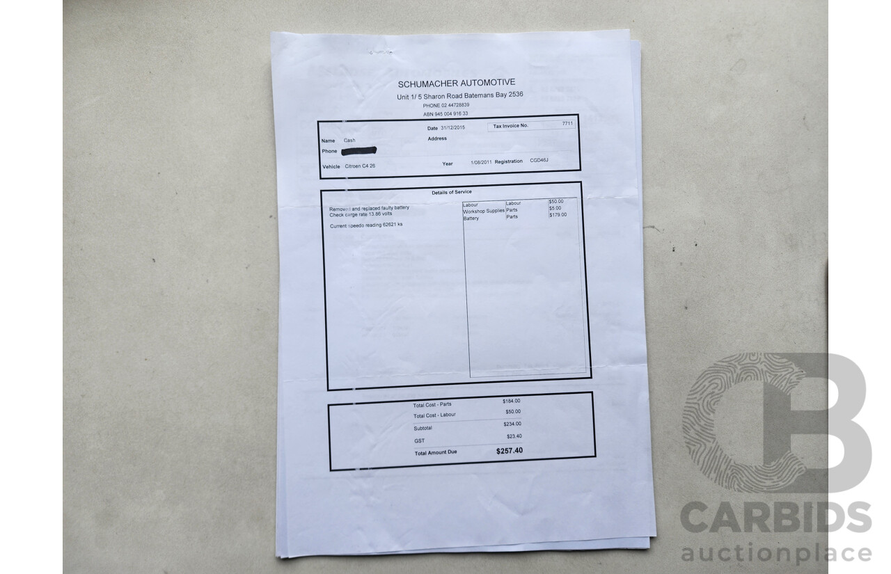 5/2012 Citroen C4 Exclusive Turbo B7 5d Hatchback Red 1.6L