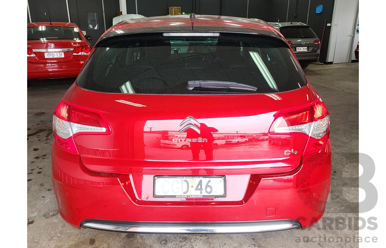 5/2012 Citroen C4 Exclusive Turbo B7 5d Hatchback Red 1.6L