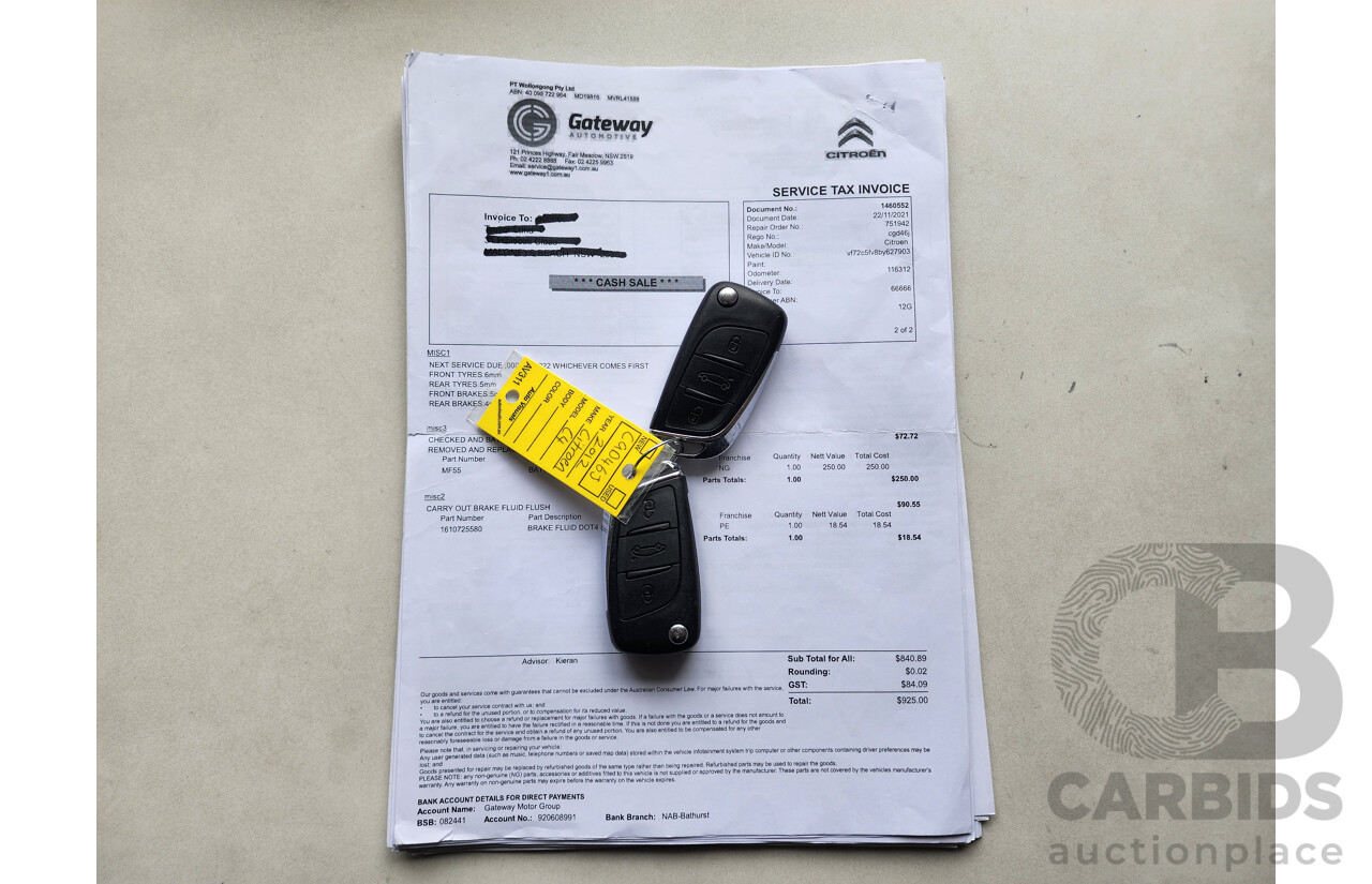 5/2012 Citroen C4 Exclusive Turbo B7 5d Hatchback Red 1.6L