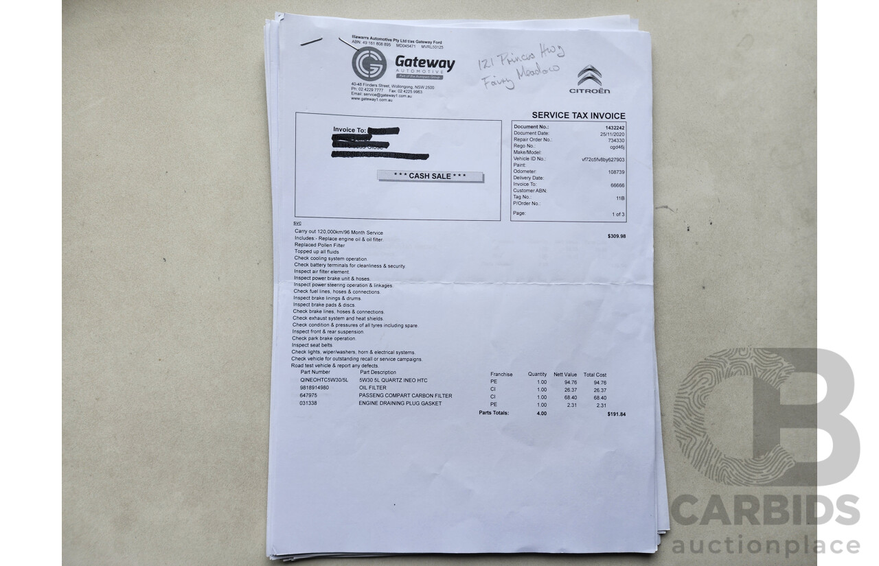 5/2012 Citroen C4 Exclusive Turbo B7 5d Hatchback Red 1.6L