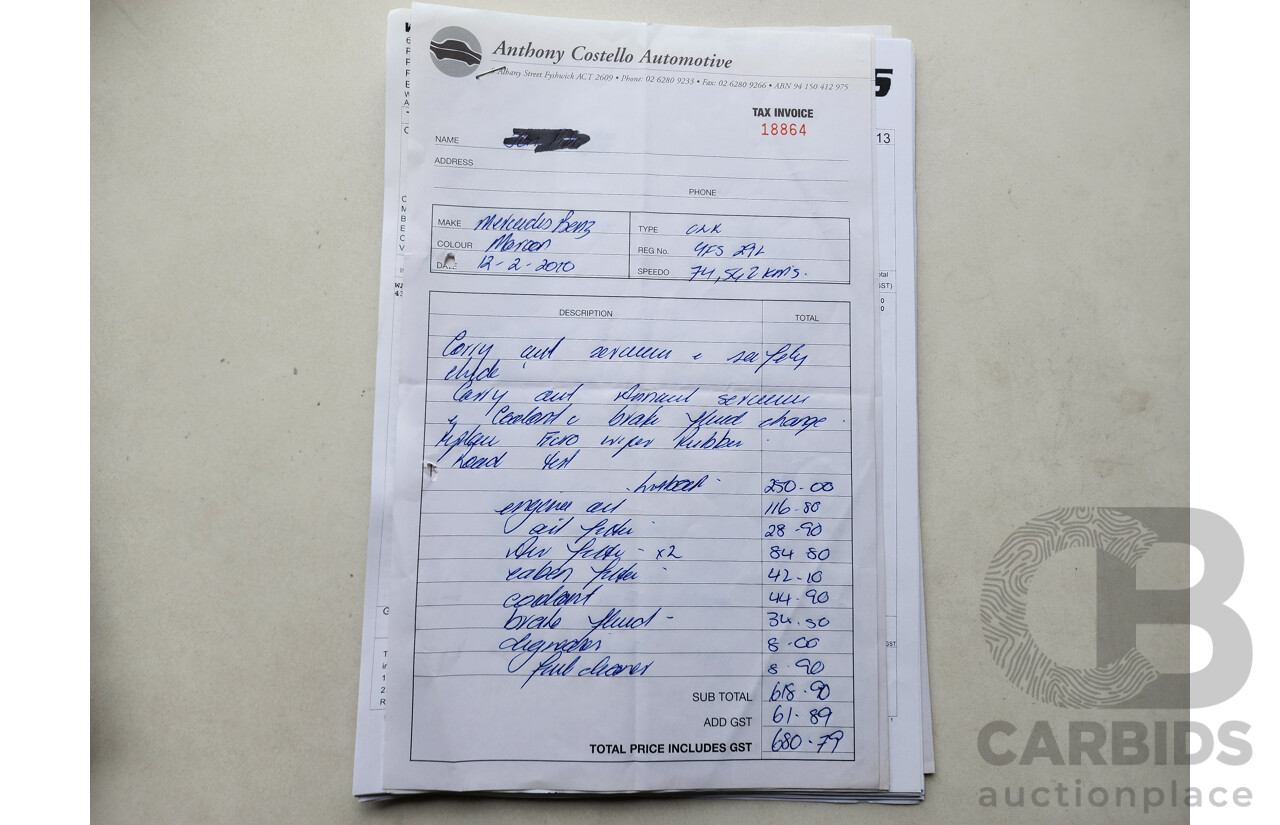 3/2004 Mercedes-Benz Clk320 Elegance C209 2d Coupe Red 3.2L