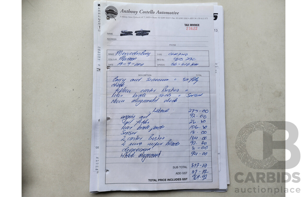 3/2004 Mercedes-Benz Clk320 Elegance C209 2d Coupe Red 3.2L