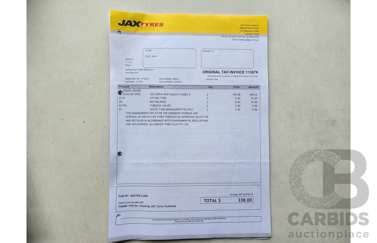 3/2004 Mercedes-Benz Clk320 Elegance C209 2d Coupe Red 3.2L