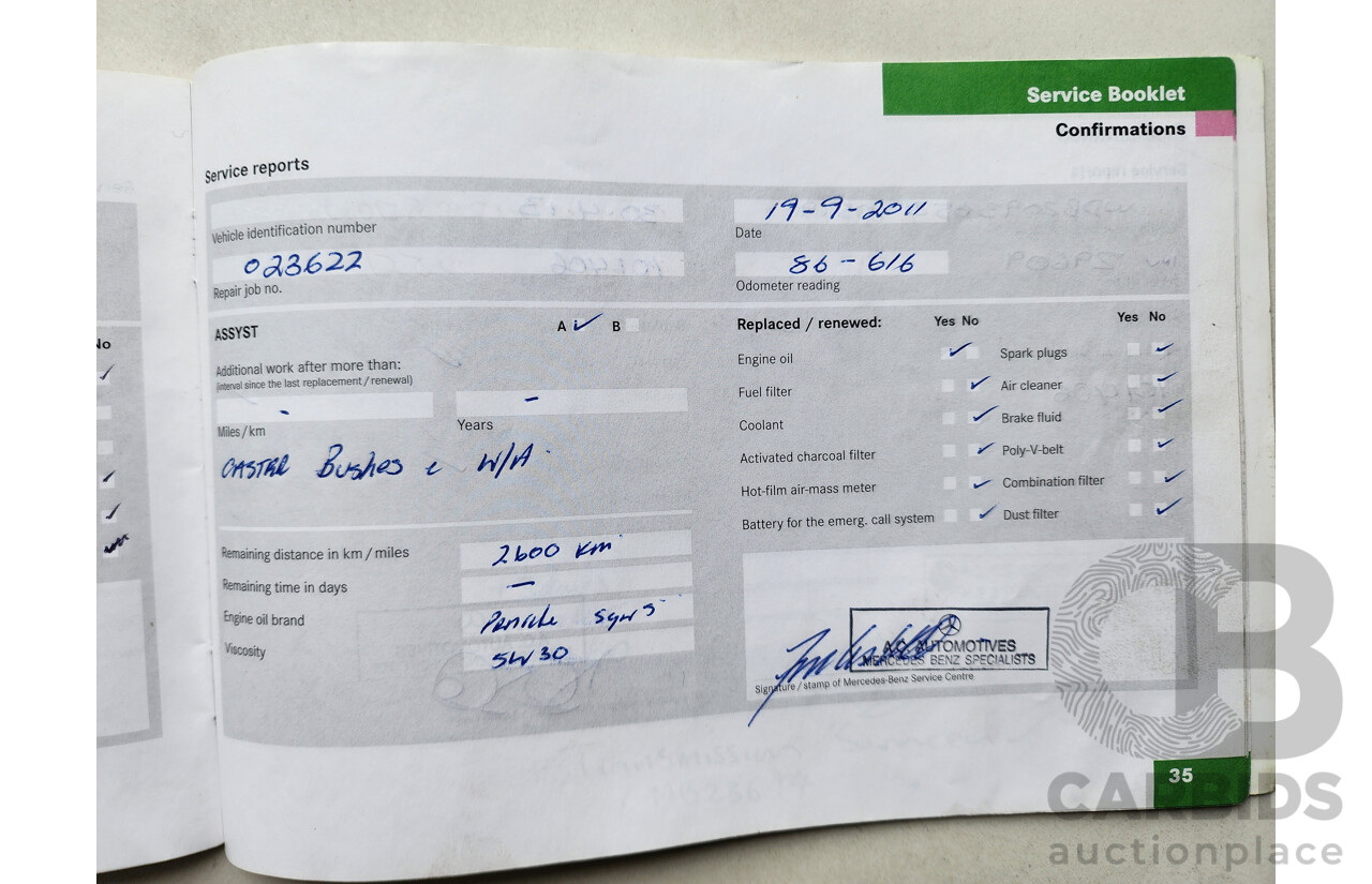 3/2004 Mercedes-Benz Clk320 Elegance C209 2d Coupe Red 3.2L