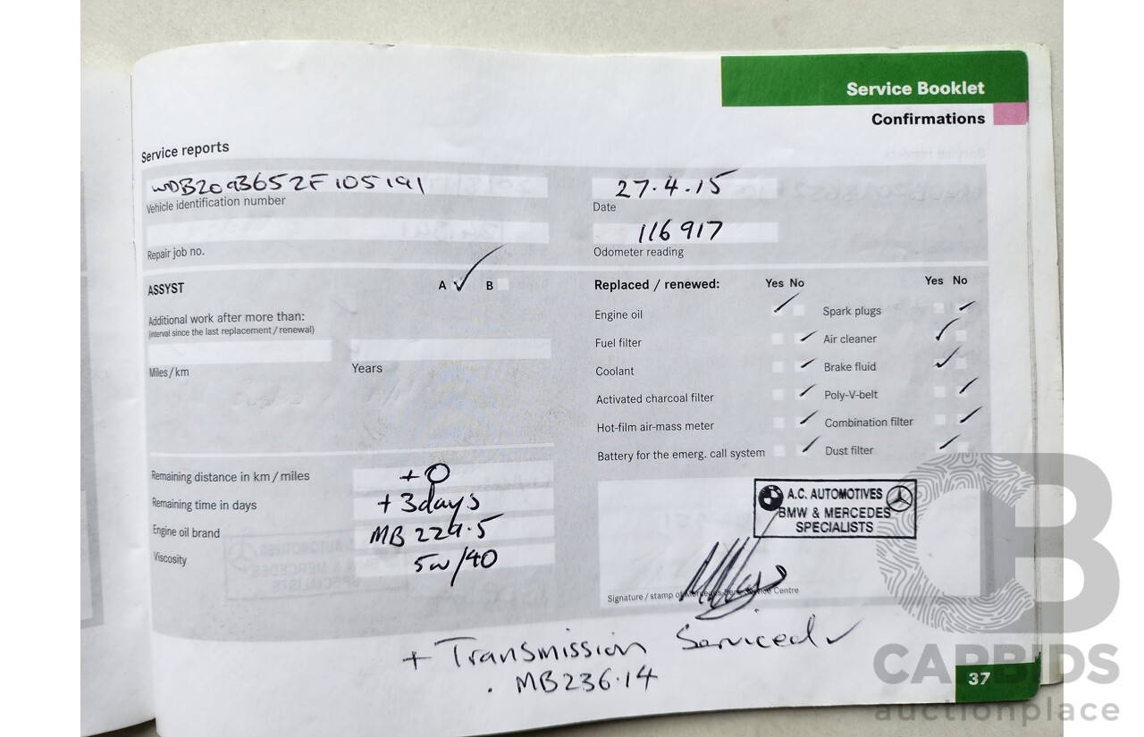 3/2004 Mercedes-Benz Clk320 Elegance C209 2d Coupe Red 3.2L