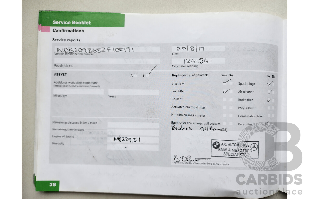 3/2004 Mercedes-Benz Clk320 Elegance C209 2d Coupe Red 3.2L