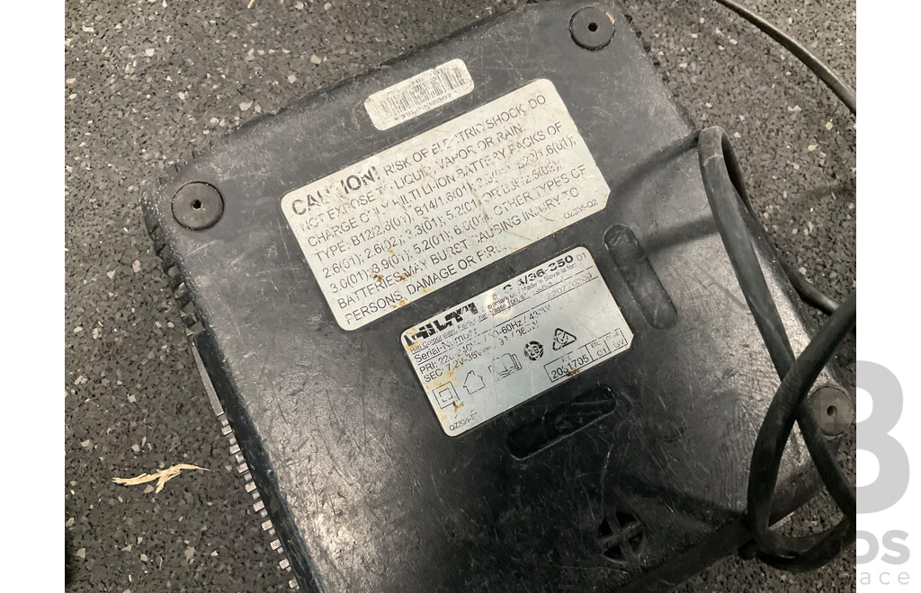 HILTI Battery Charger and Battery - Lot of 2