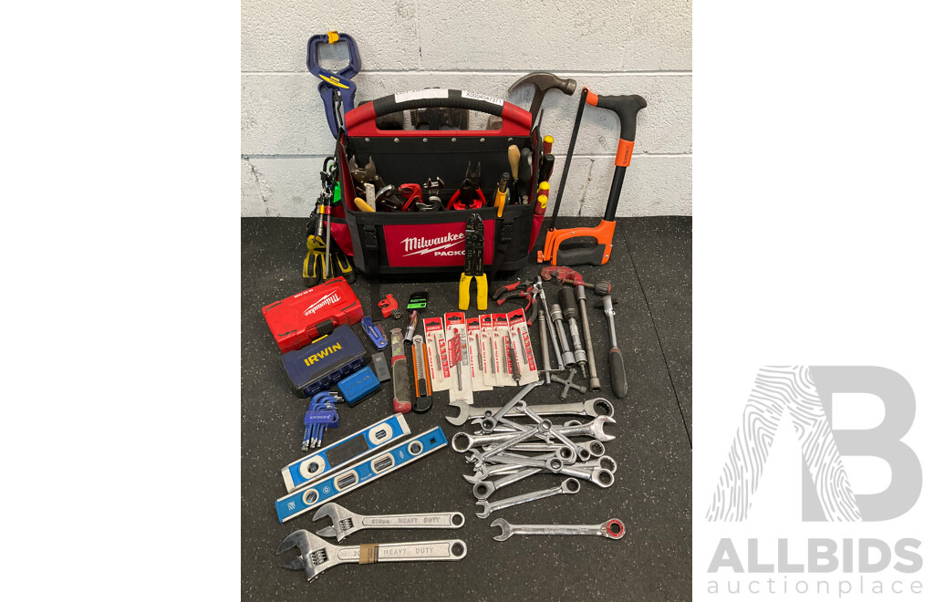 MILWAUKEE Packout Open Tote with Assorted Tools