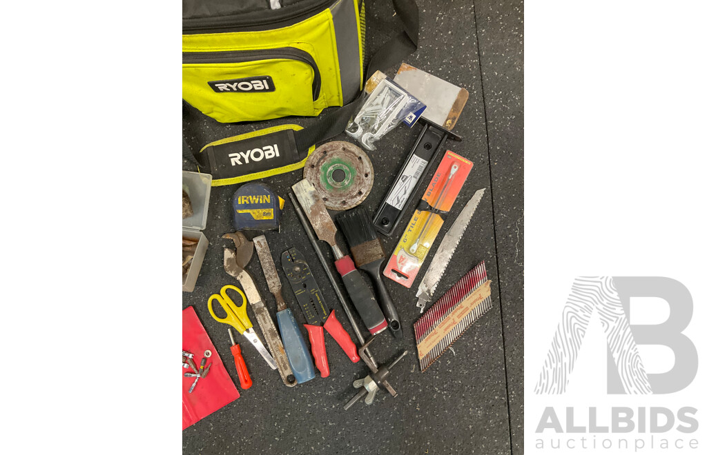 RYOBI Insulated Cooler Bag with Assorted Tools