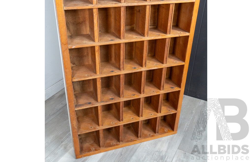 Bespoke Timber Pigeon Hole Wall Unit