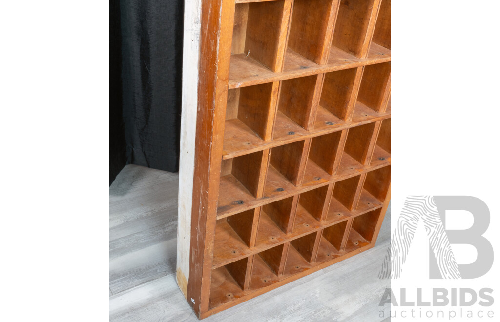 Bespoke Timber Pigeon Hole Wall Unit